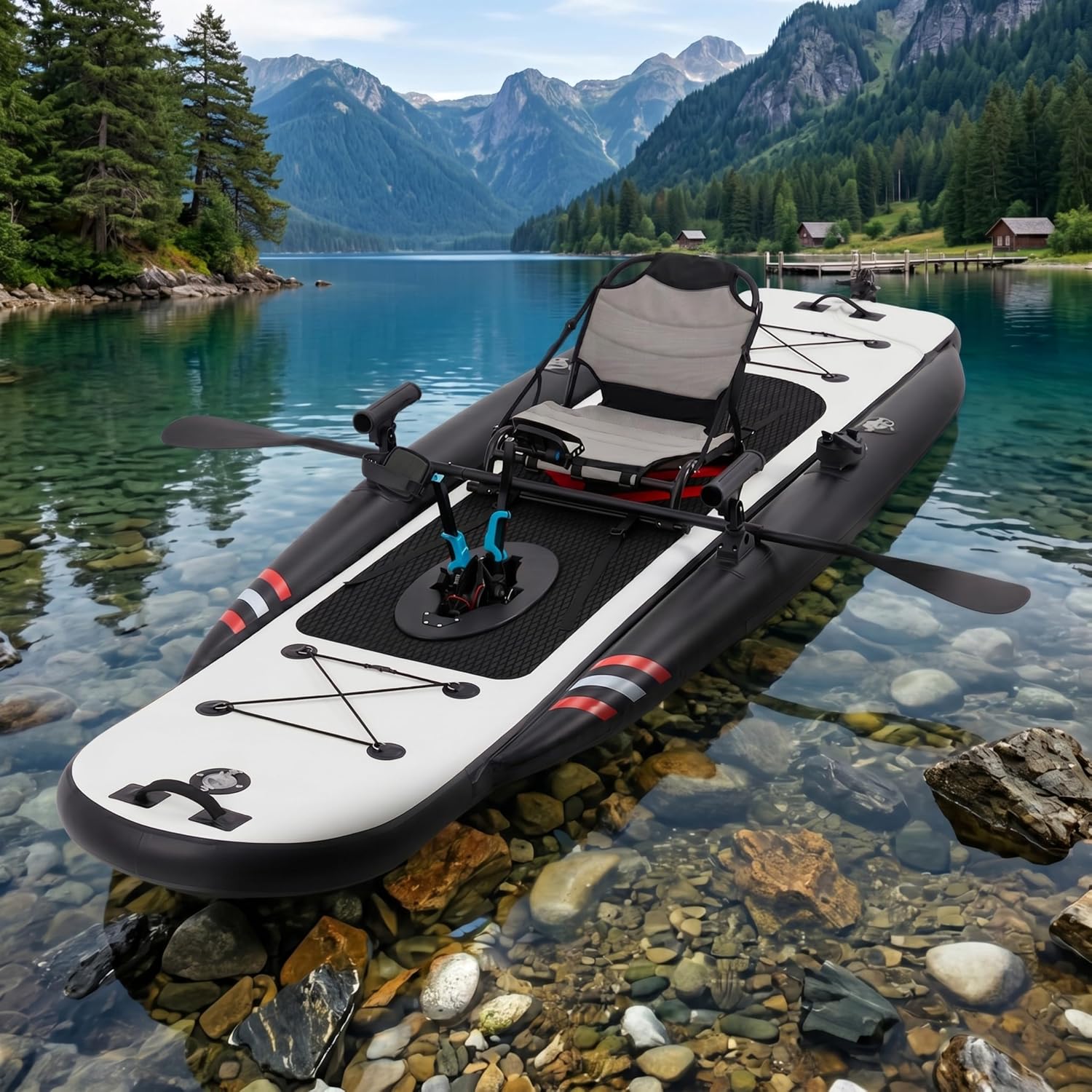 Fishing Kayak Inflatable - 12-stopowy, wysokiej jakości, dmuchany kajak wędkarski