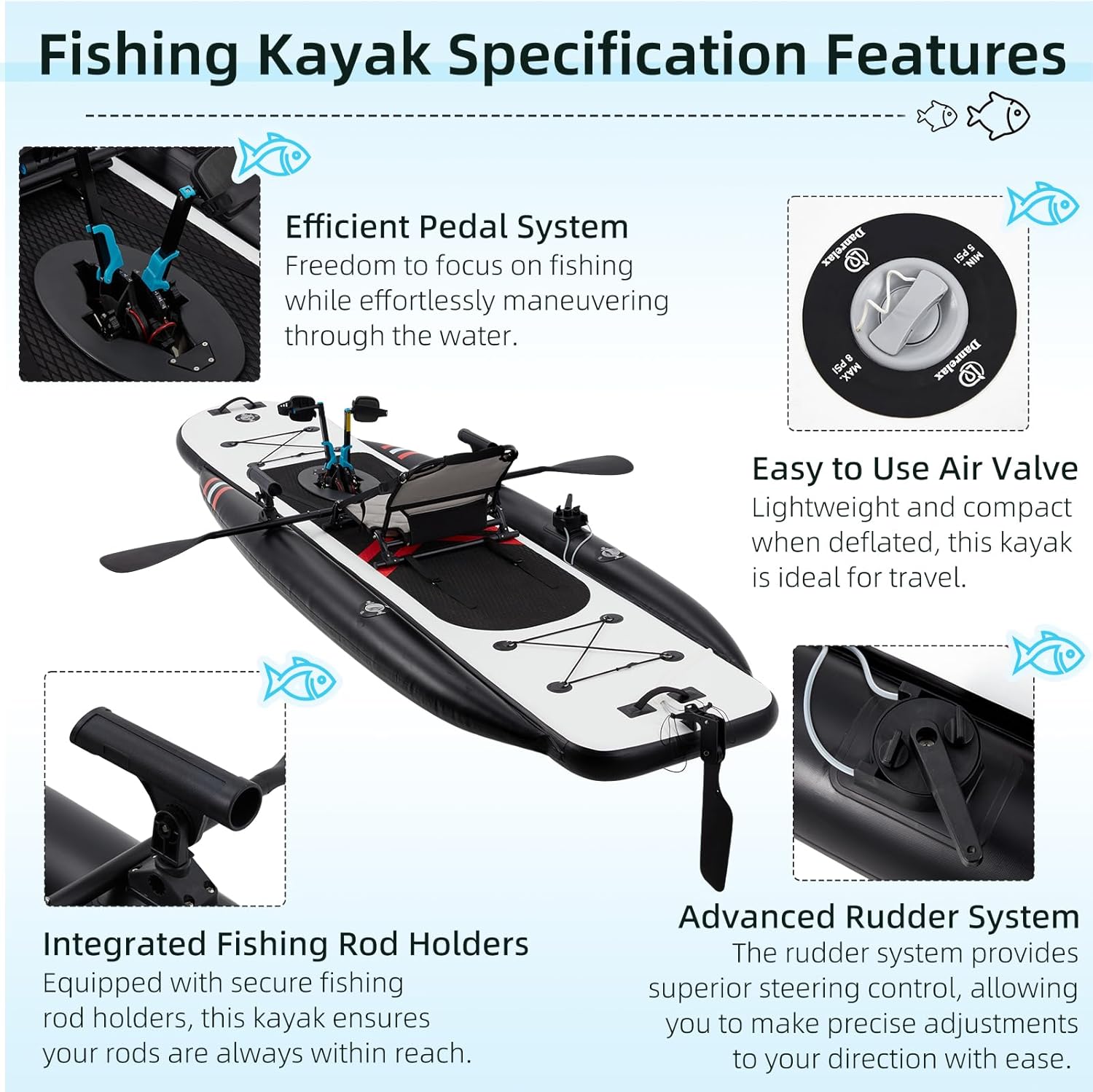 12-stopowy, wysokiej jakości,  – Fishing Kayak Inflatable recenzja i cena